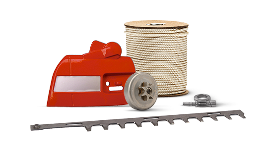 Spare parts for chain saws and hedge trimmers